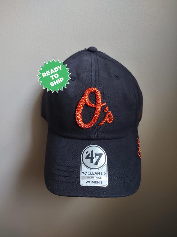 Bling Crystal Baltimore Orioles Black Adjustable Hat | MLB 