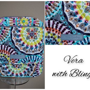 Bling Crystal Vera Bradley Sunny Medallion Mini Hipster Crossbody / Sparkle Crossbody / Acentuado con cristales Swarovski y Preciosa Maxima