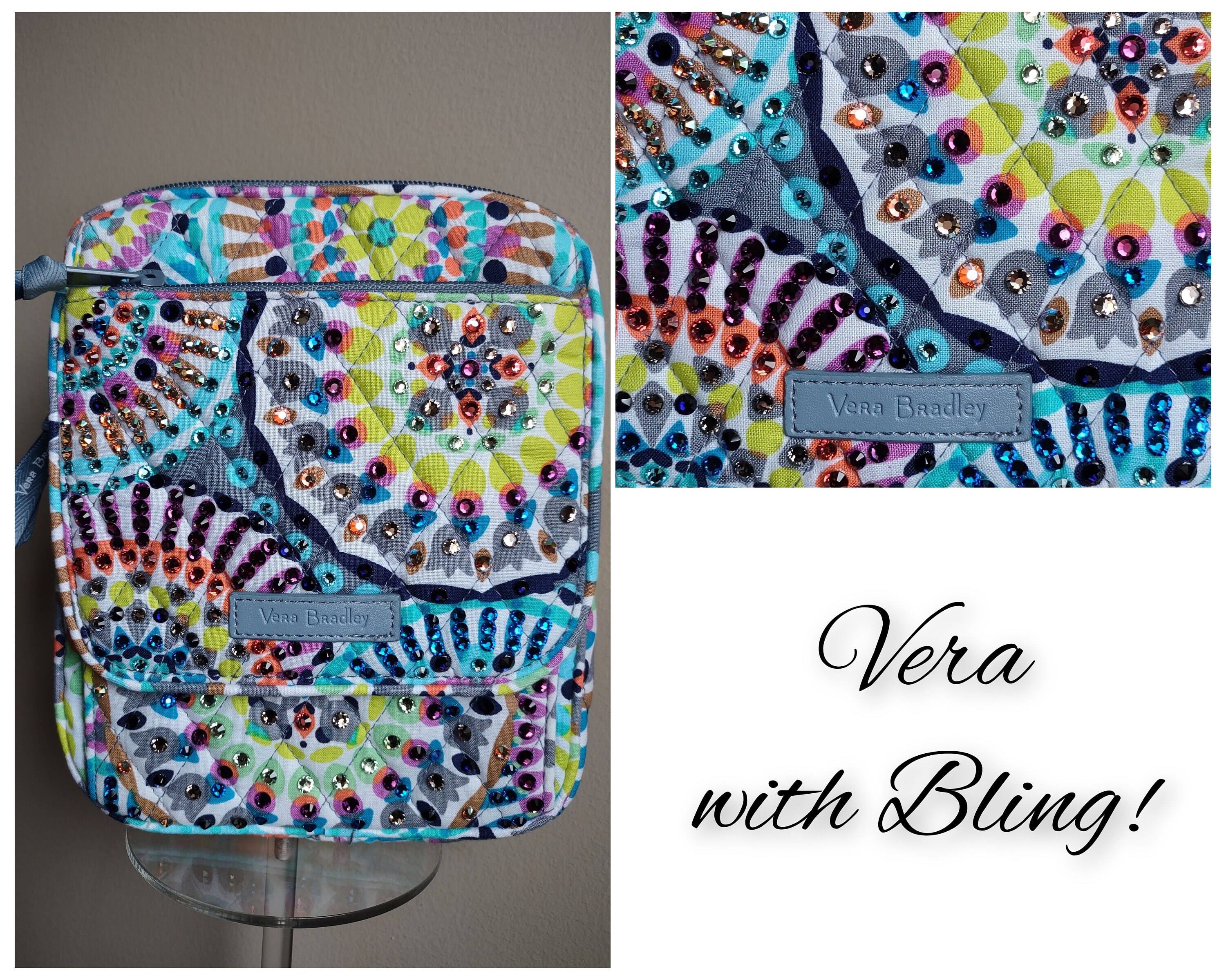 Bling Crystal Vera Bradley Sunny Medallion Mini Hipster  display picture 1