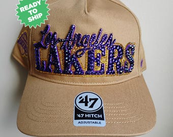 LOS ANGELES LAKERS RHINESTONE BLING HAT Mitchell & Ness Los Angeles Lakers  main image 3