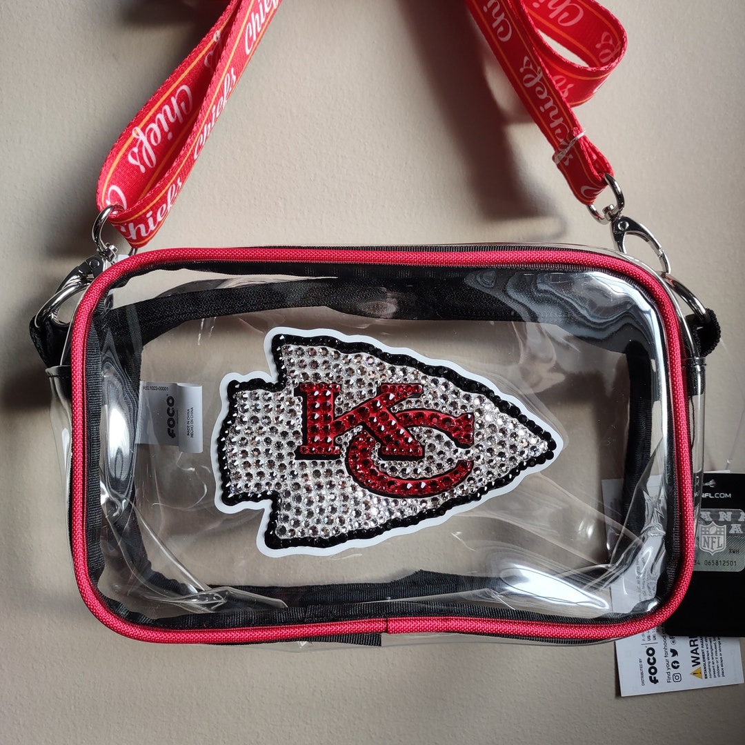 Bling Crystal Kansas City Chiefs Clear Crossbody Bag NFL Bling Bag
