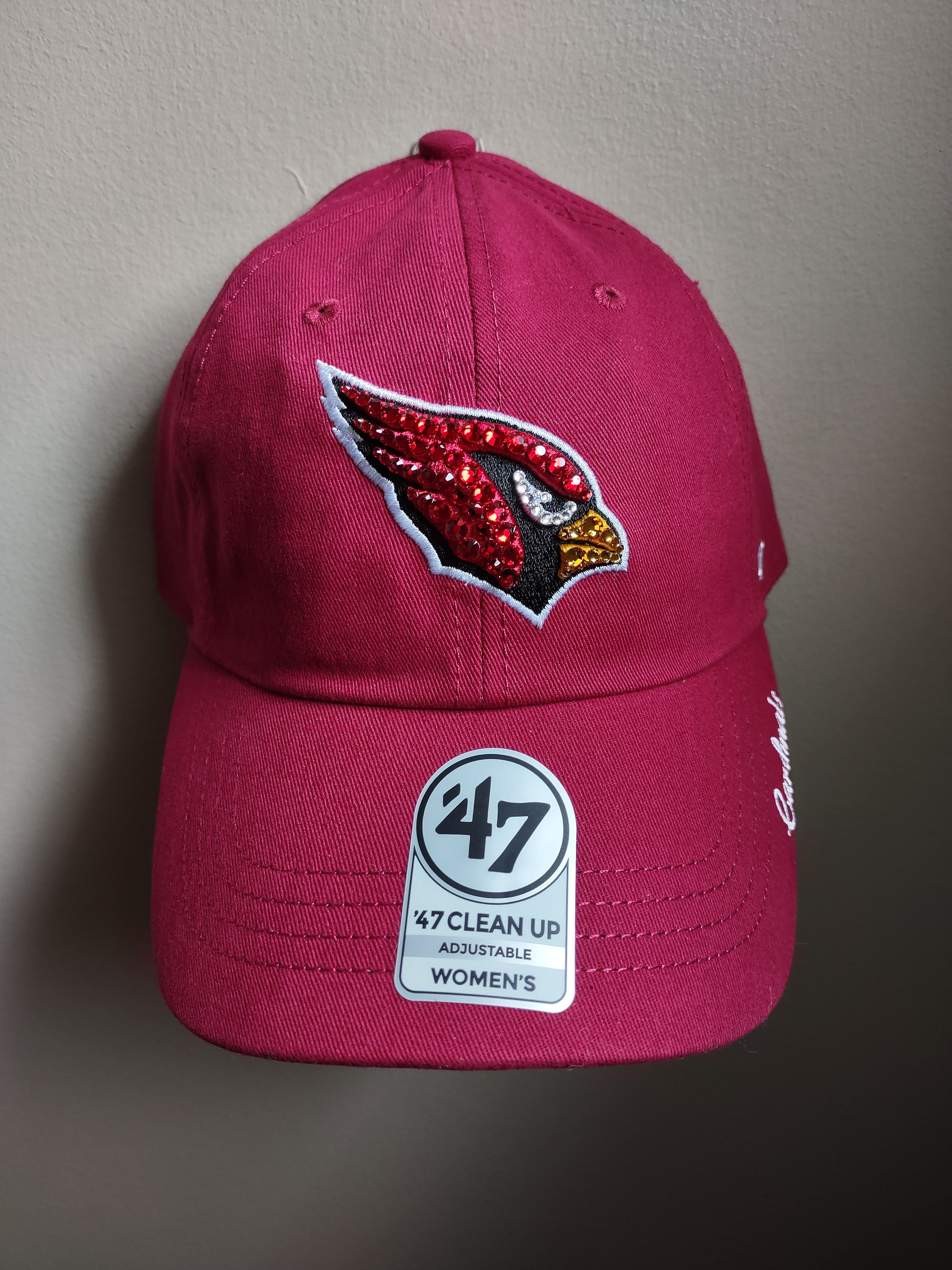 Red STL Cardinals Pride Bling Hat Austrian Crystal Hats 