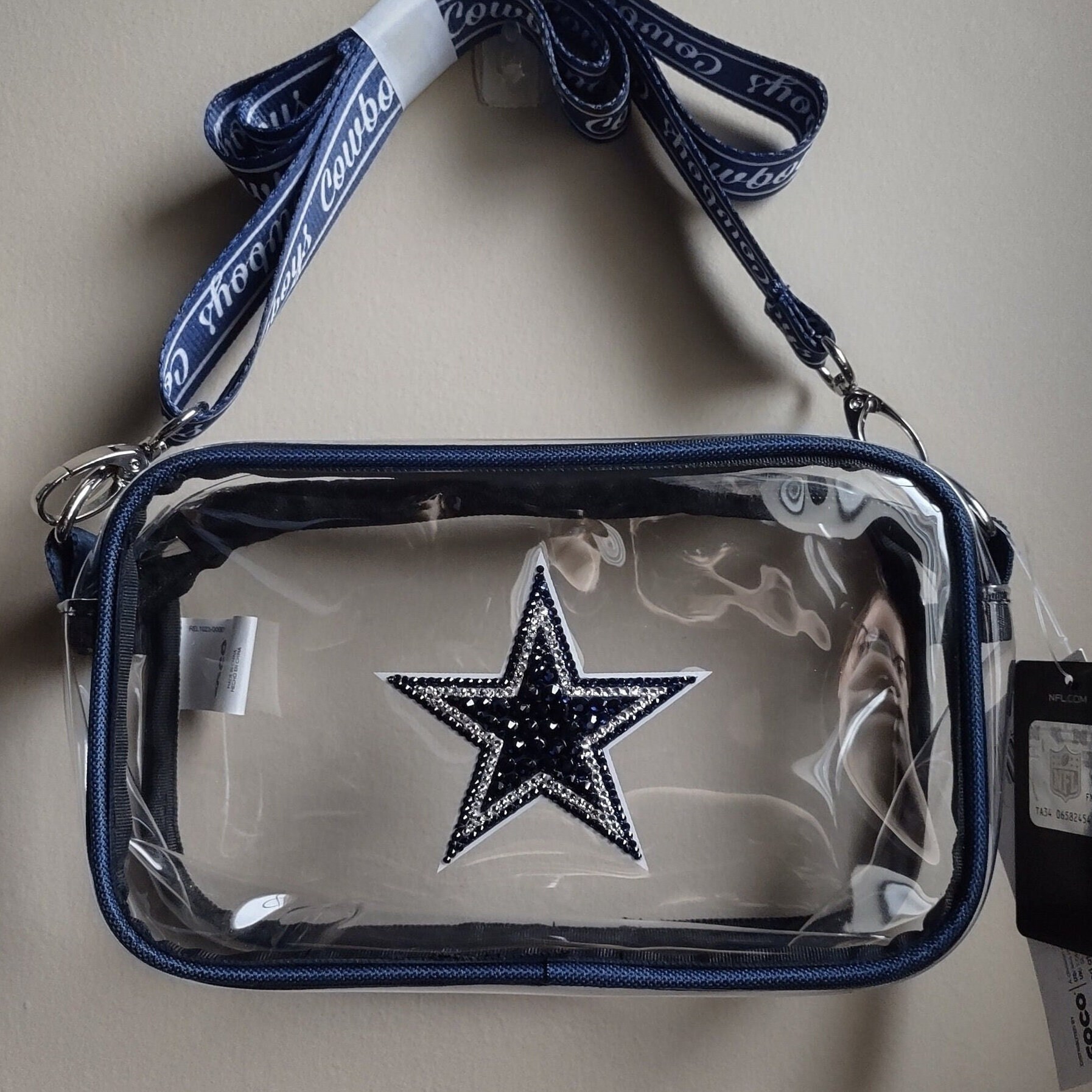 Bling Crystal Dallas Cowboys Clear Crossbody Bag NFL Bling Bag Clear Stadium Approved Bag Accented With Preciosa Maxima Crystals Etsy