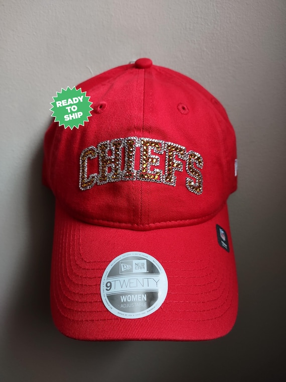 BLING Kansas City Chiefs Red New Era 9TWENTY Adjustable baseball Cap- Custom Kansas City Chiefs Custom New Era 9FIFTY Snapback Cap Red  main image 4