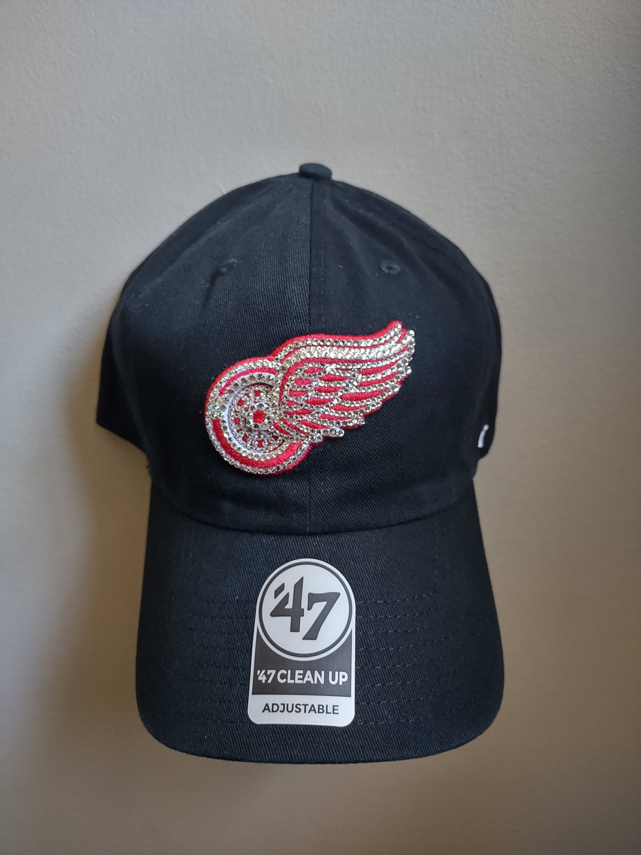 New Bling Detroit Red Wings Swarovski Crystal Hat Detroit Red Wings Rhinestone Hat - Etsy main image 3