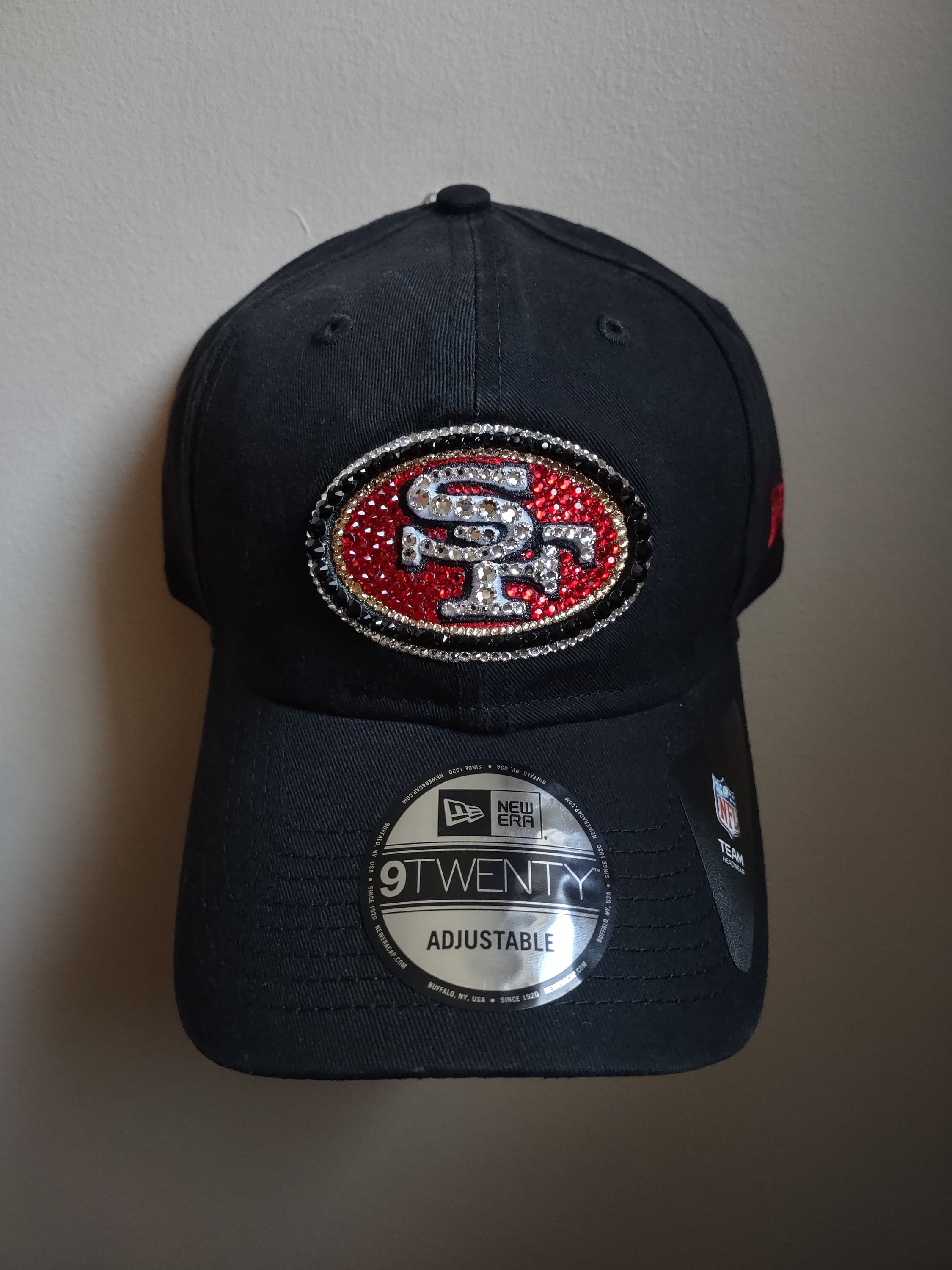 Crystal 49ers Hat SAN FRANCISCO 49ERS SF White Bling Hat: Hand-jeweled  main image 3