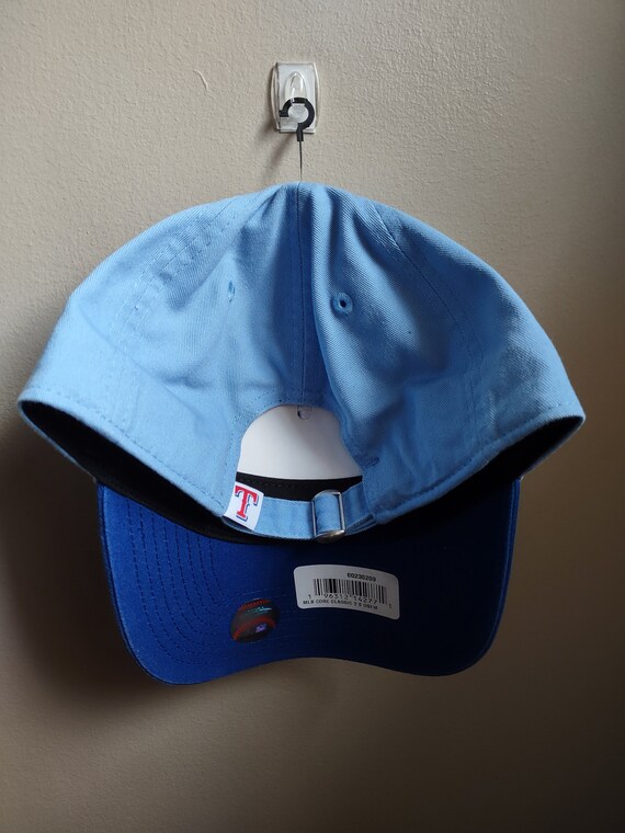 Bling Crystal Texas Rangers Light Blue Two Tone Adjustable Hat