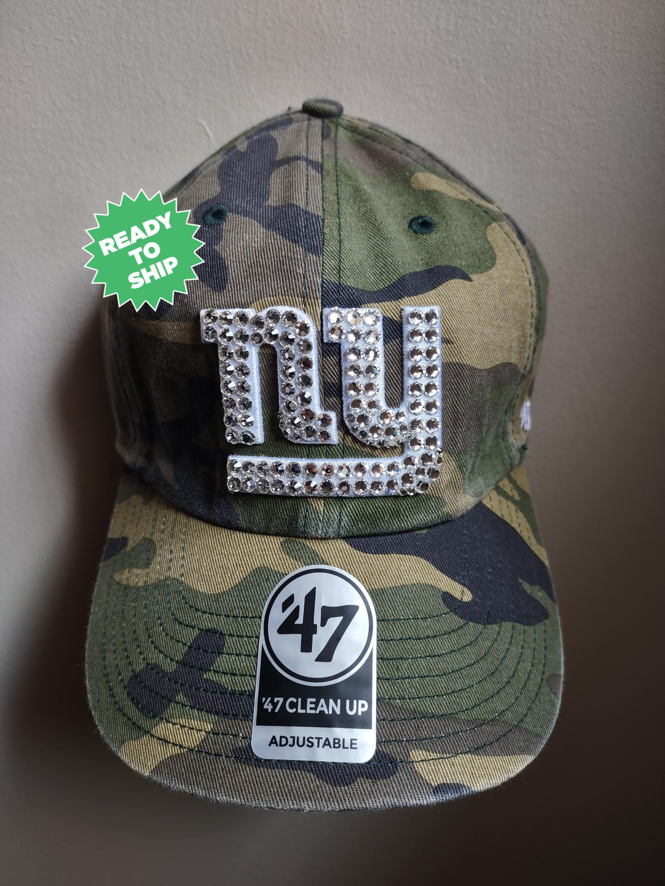 New NY Giants Bling Hat with Swarovski Crystal. NFL SWAROVSKI CRYSTAL GIANTS HELMET, Bling helmet, crystal  main image 3