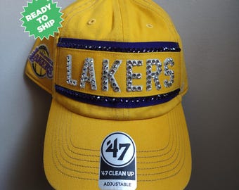 Los Angeles Lakers Snapback Rhinestones - Etsy display picture 1