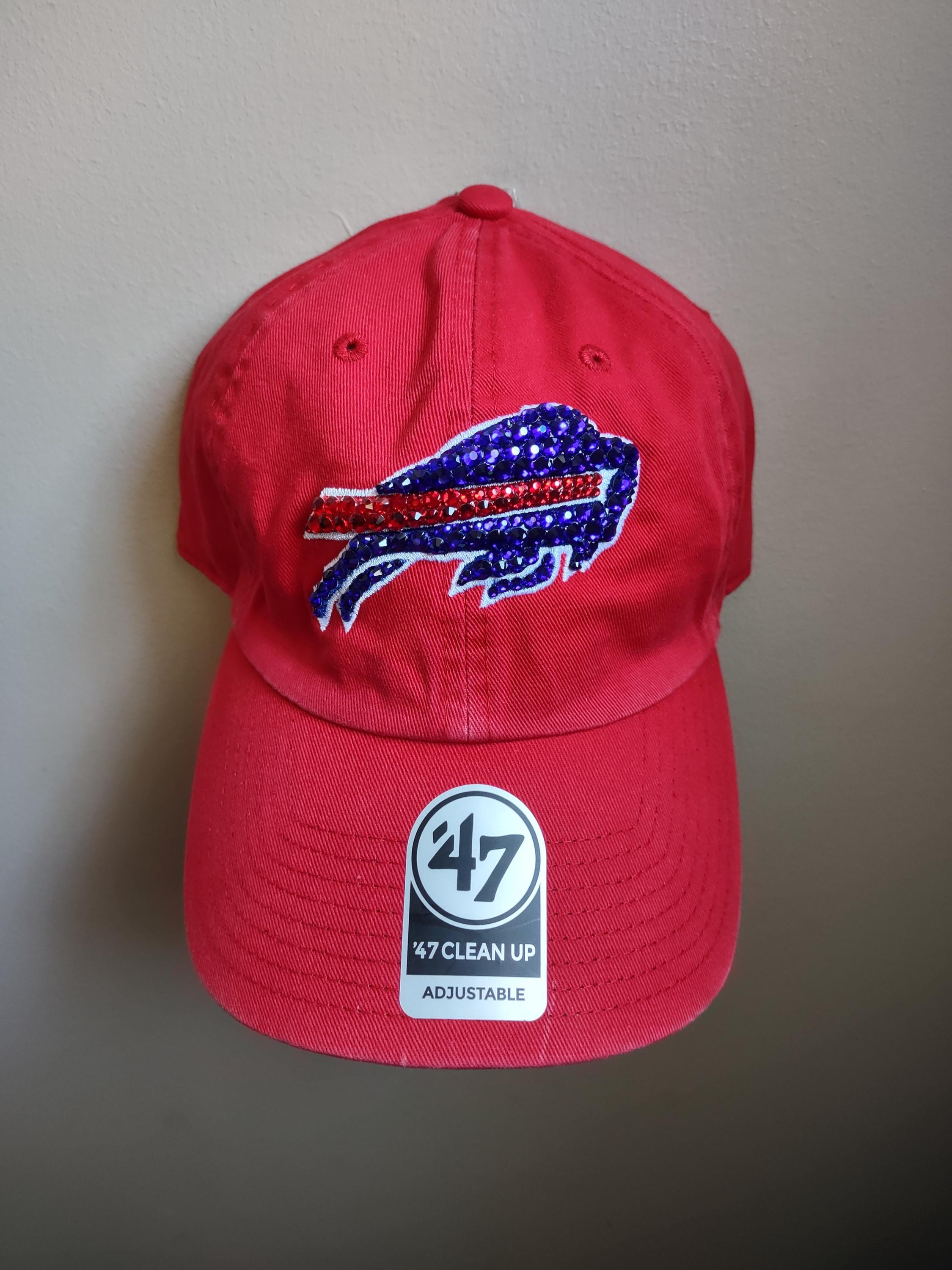 Bling Crystal Buffalo Bills Red Adjustable Hat | NFL  display picture 3