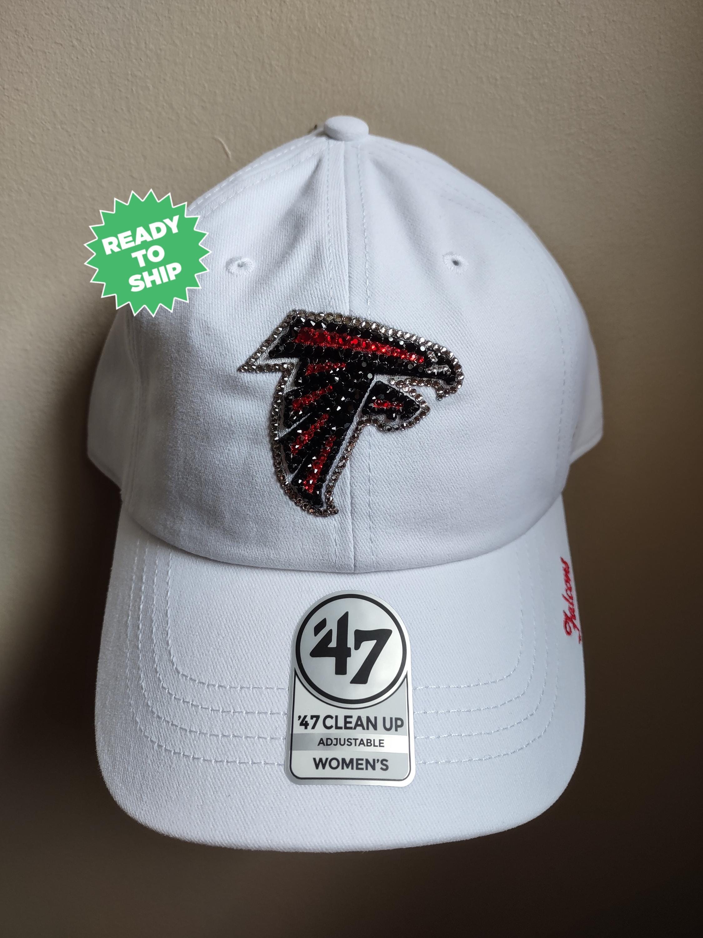 New Bling Atlanta Falcons Swarovski Hat Bling Crystal Atlanta Falcons White Adjustable Hat | NFL  main image 3