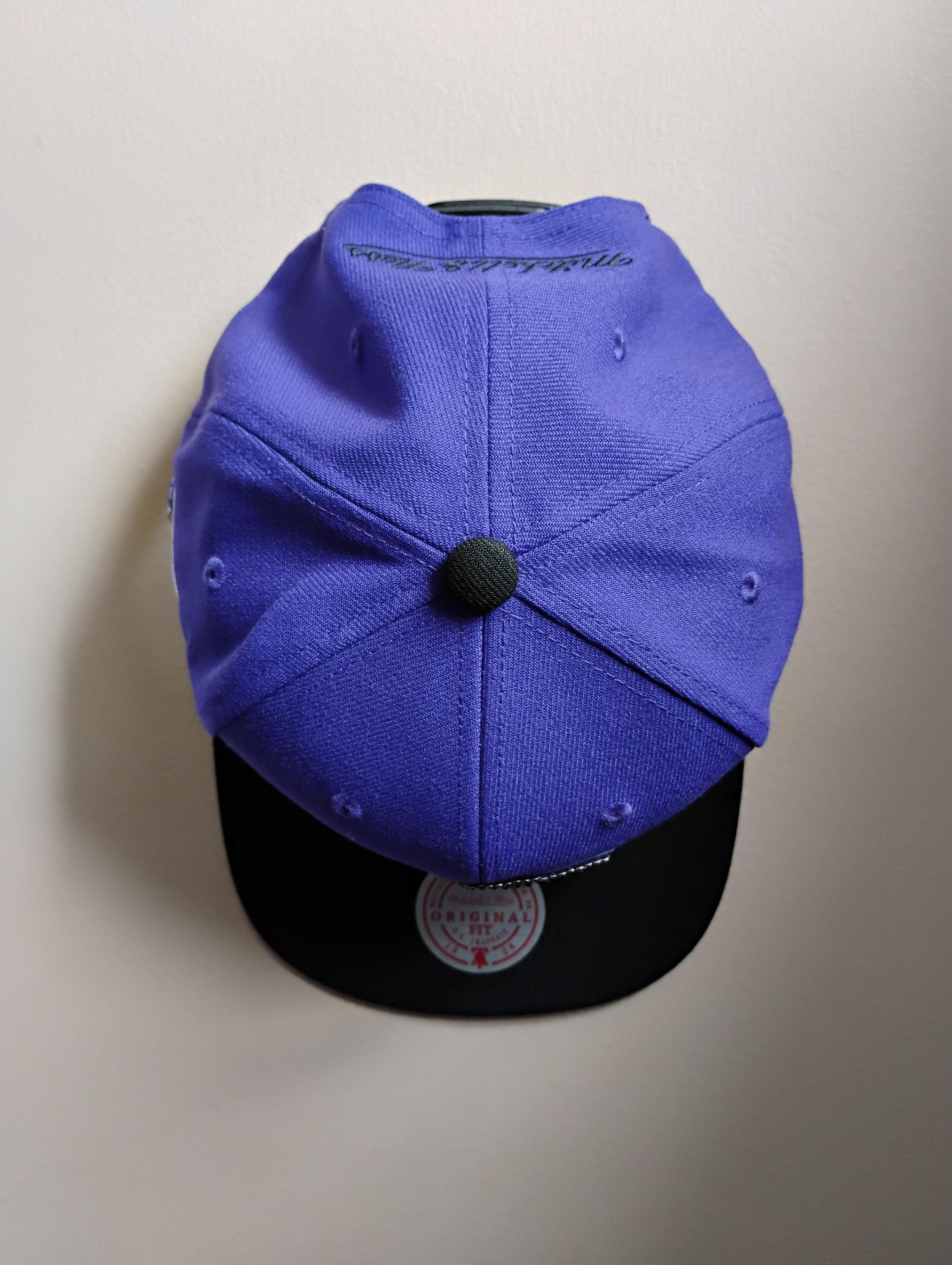 Bling Crystal LA Lakers Two Tone Adjustable Flat Bill Hat 