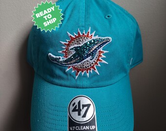 Miami Dolphins Logo Swarovski crystal embellished adjustable hat Hot Miami Styles | Accessories | Miami Dolphins Logo  main image 4