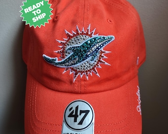 Miami Dolphins Logo Swarovski crystal embellished adjustable hat Hot Miami Styles | Accessories | Miami Dolphins Logo  main image 2