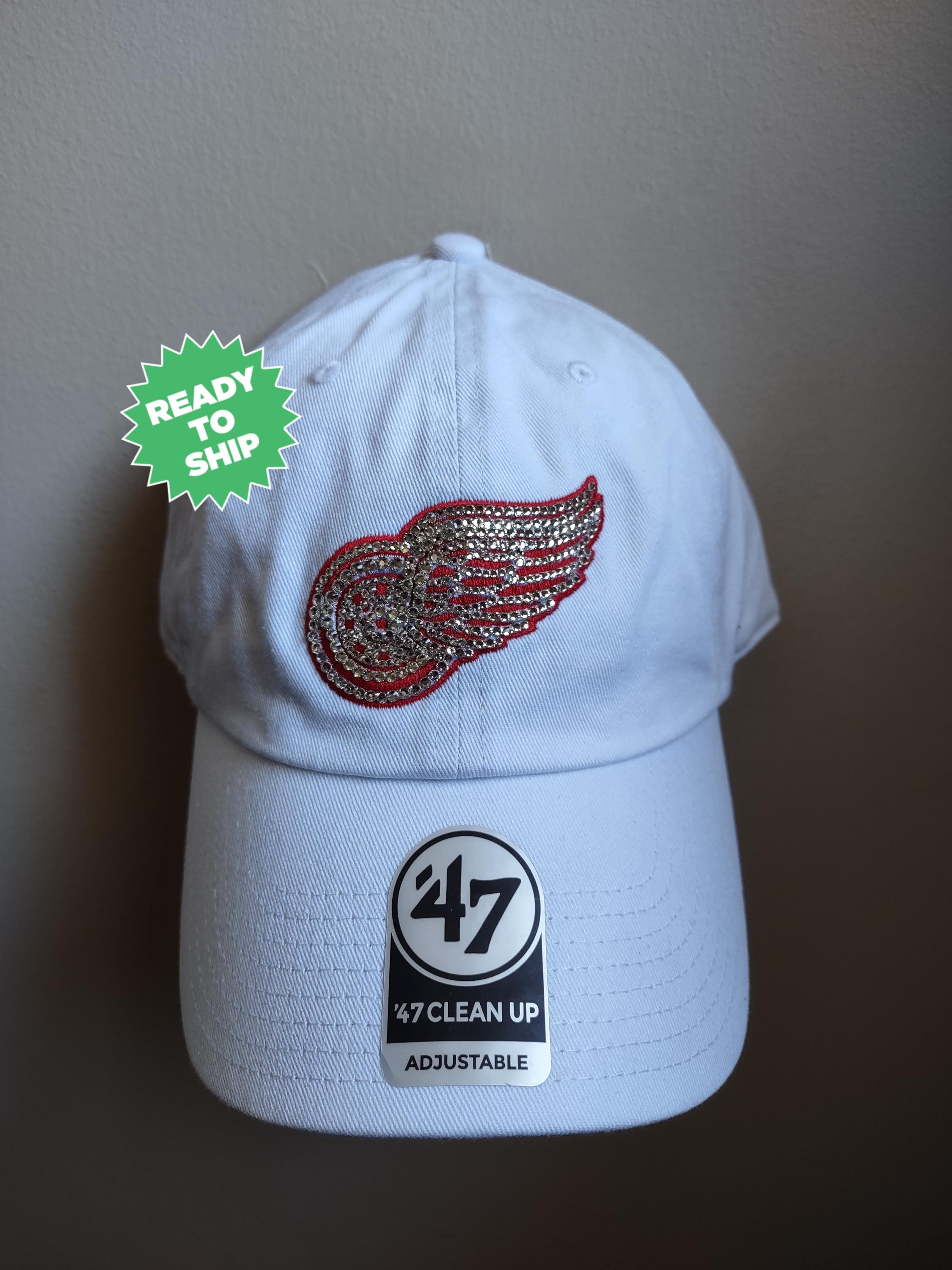 New Bling Detroit Red Wings Swarovski Crystal Hat Detroit Red Wings Rhinestone Hat - Etsy main image 2
