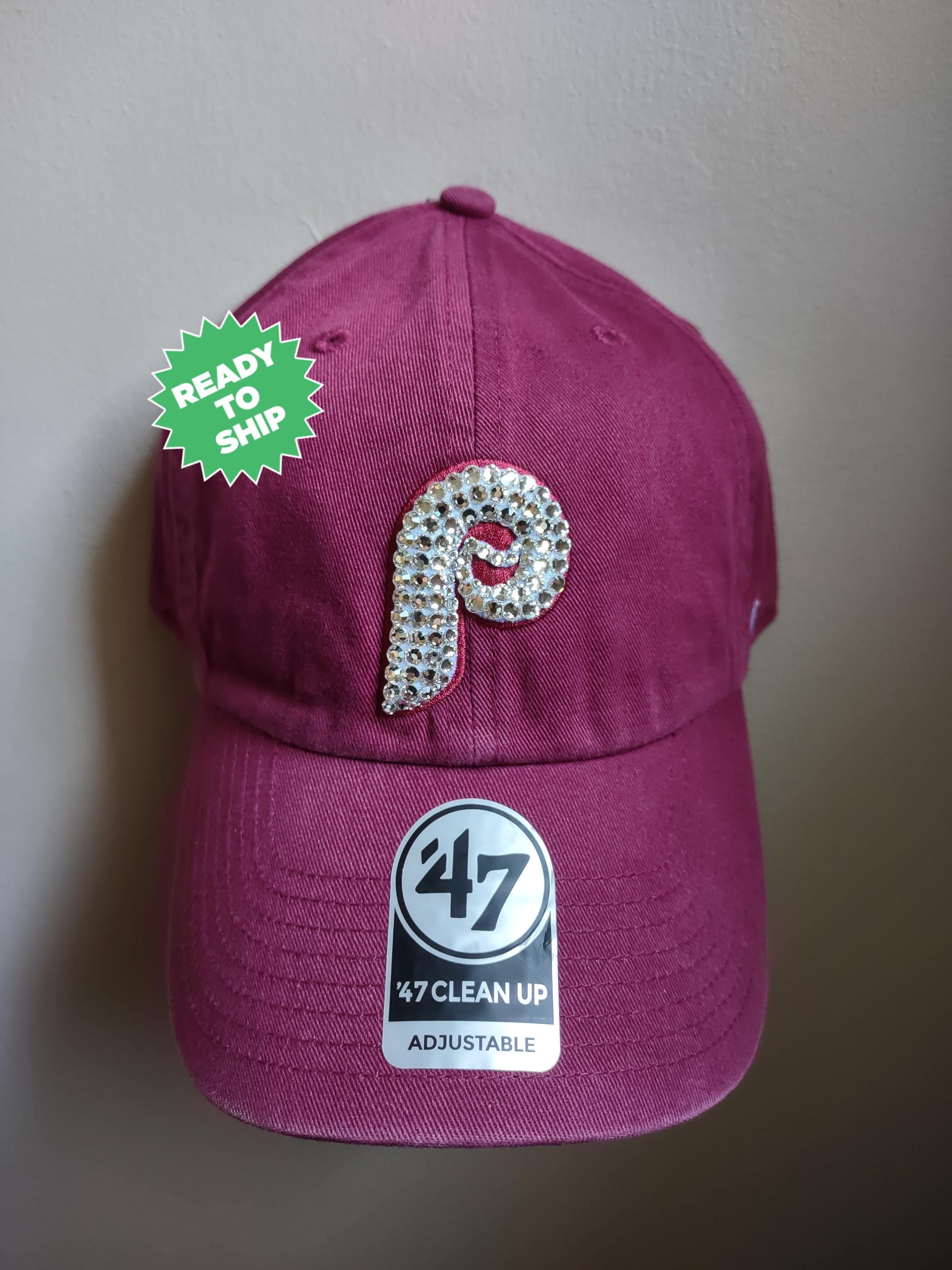 NWT Handmade Candy Did It! Philadelphia Phillies Batter Up Bling Trucker Cap Phillies Bling Hat - Etsy main image 3