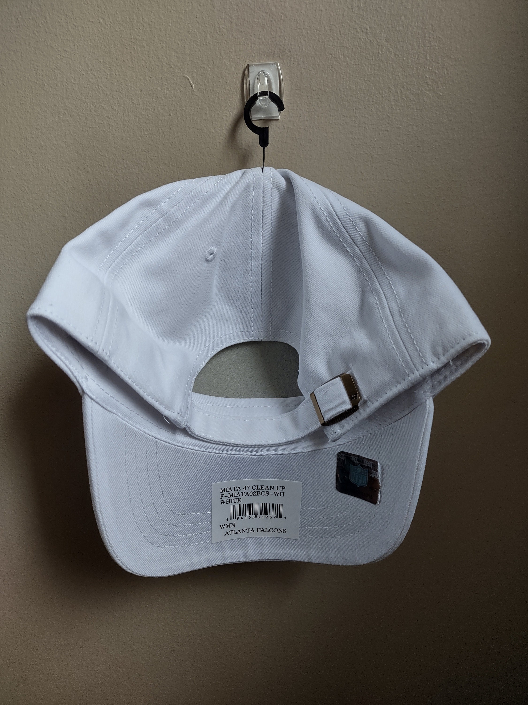 Bling Crystal Atlanta Falcons White Adjustable Hat | NFL 