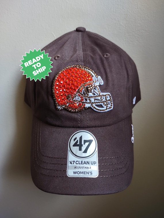 Cleveland Browns  custom Bling Cap with Gold Accents and Rhinestones Cleveland Browns Rhinestone Snapback Hat - Etsy main image 2