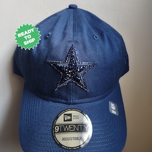 Bling Crystal Dallas Cowboys Navy Blue Tonal Adjustable Hat | NFL Bling Hat | Accented With Preciosa Maxima Crystals