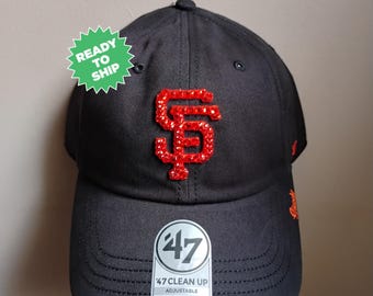 San Francisco Giants Rhinestone Hat (premium) - Etsy display picture 1
