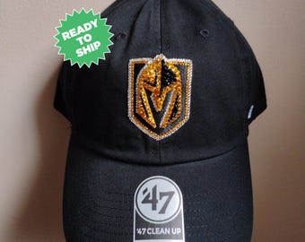 VGK Hat Custom Crystal Bedazzled Cap VEGAS GOLDEN KNIGHTS hat - Custom Crystal SnapBack main image 3