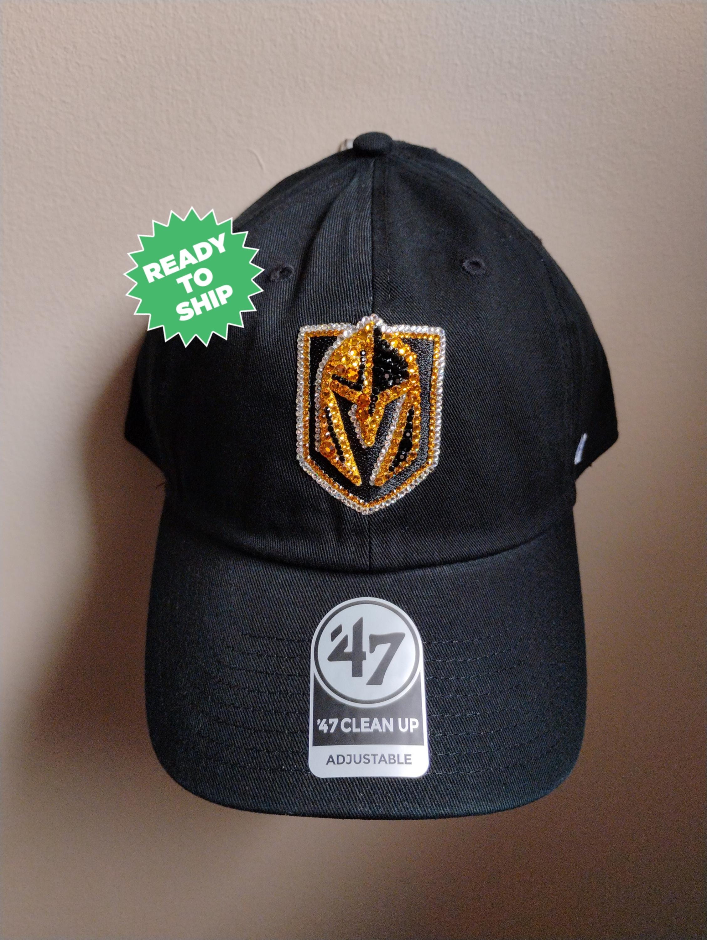 VEGAS GOLDEN KNIGHTS hat - Custom Crystal SnapBack Custom Bling Vegas Golden Knights Hat Snapback, Embellished  main image 4