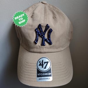 Swarovski Crystal Yankee Logo Hat - Etsy display picture 1