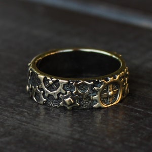 Steampunk anillo mecanismo Antik LARP engranaje