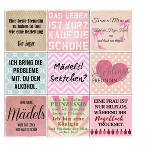 Magneti Divertenti Per Frigorifero LANOLU | 8x5,5 Cm | Frasi E Motivi Retrò | Made In Berlino