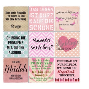 Magneti Divertenti Per Frigorifero LANOLU | 8x5,5 Cm | Frasi E Motivi Retrò | Made In Berlino