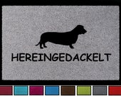 Doormat Hereingedackelt Dachshund Dogs Visit Decoration Welcome Entrance Apartment Home Gift Idea Funny Door Mat Hunter dog