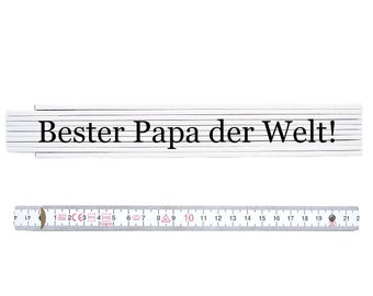 Zollstock Maßstab Metermaß - Bester Papa der Welt Timeless - Geschenk Maßstab Geschenkidee Geburtstag Mitbringsel