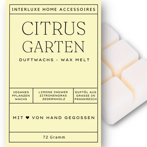 Interluxe Duftwachs Citrus Garten Raumduft Mitbringsel Scent scented fragrance Melts für Duftlampe Wohnduft Lufterfrischer Melts melting