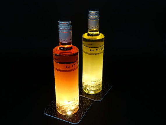 INTERLUXE leuchtender LED Untersetzer Prosecco kaltstellen witzige  leuchtende Glasuntersetzer als Tischdeko Sekt Champagner -  Österreich