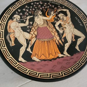 vintage Greek terracotta plate