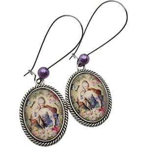 Marie-Antoinette young boudoir butterfly earrings retro vintage metal silver color