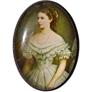 Sissi Ring Empress of Austria Elisabeth of Wittelsbach bronze pin retro vintage