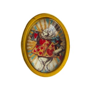 Bague acier inoxydable Alice au pays des merveilles cabochon rétro vintage chat lapin messager parchemin montre