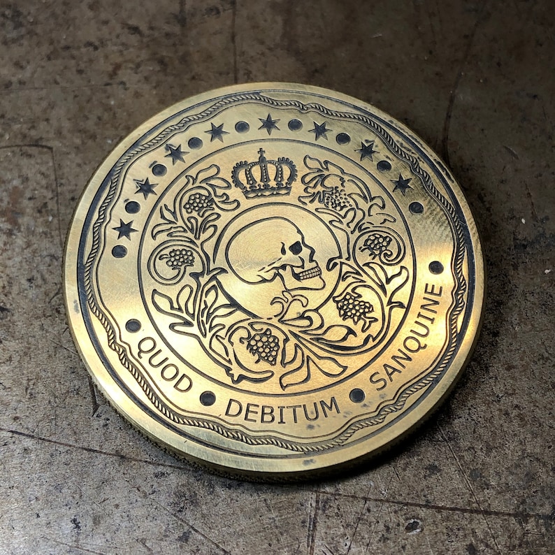 John Wick Blood Oath Marker Solid Brass Etsy