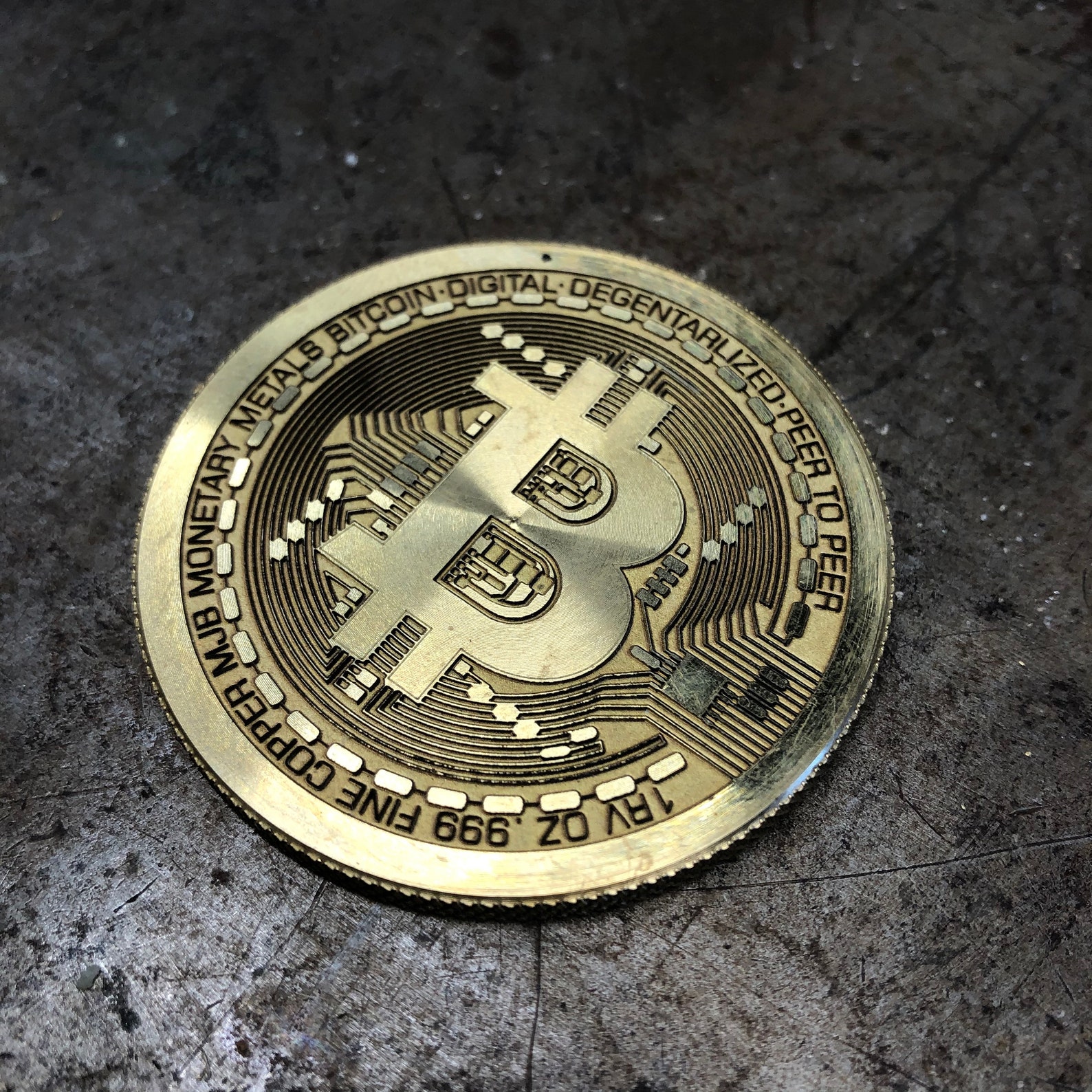Bitcoin Solid Brass Coin | Etsy