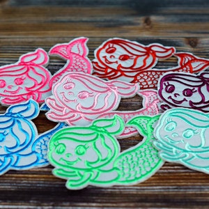 Reflector Velcro Patch Mermaid Patch for School Ranches Also as Pendant or Ironpatch Enrolment 2021 image 4