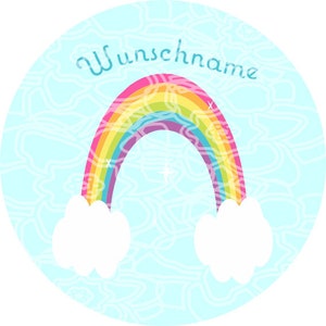 Glitter Velcro Patch for satchels Rainbow customizable with name also as a pendant or ironing patch image 3