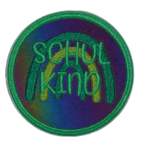 Reflector Velcro patch rainbow for the satchel or backpack optionally with name also as a pendant or to iron on green image 1