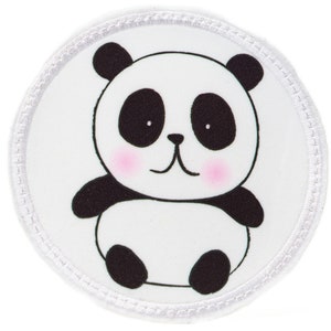 Fabric - Velcro - Patch for school bags - Panda - customizable with name - also as a pendant or ironing patch