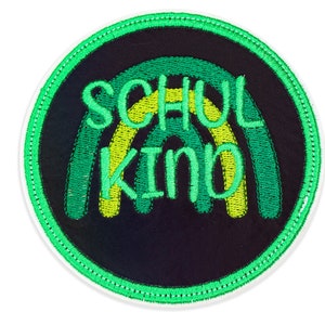 Reflector Velcro patch rainbow for the satchel or backpack optionally with name also as a pendant or to iron on green image 2