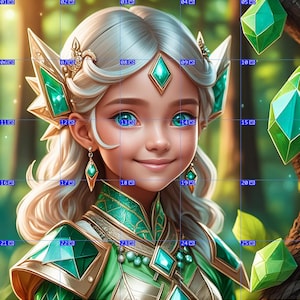 Cover Paper Prinzessin Esmeralda - Release Paper für Diamond Painting - 25 Teile - ergeben ein großes Bild