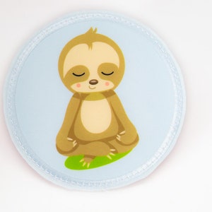 Fabric - Velcro - Patch for satchels - Sloth - customizable with name - also as a pendant or iron patch