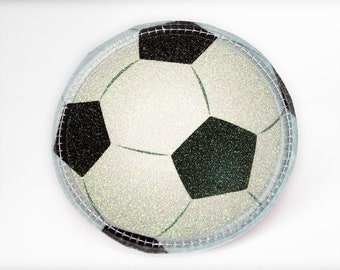 Glitter - Velcro - Patch for satchels - Football - customizable by name - also as a trailer or ironing patch