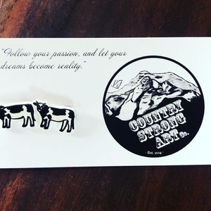 Cow Stud Earrings-Cow Studs- Cow Jewlery- Farm animals- Show Cow -animal Jewlery
