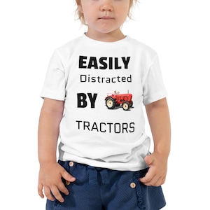kids tractor shirt, red tractor shirt, farm Tractor shirt, yesterday shirt, kids shirt, vintage tractor shirt,Toddler Short Sleeve Tee